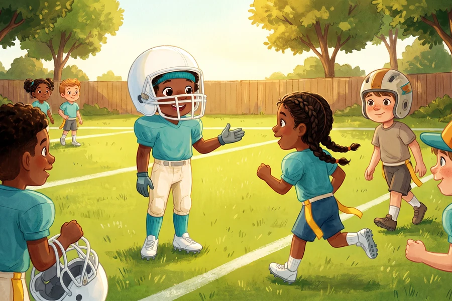 Jordan and the American football team