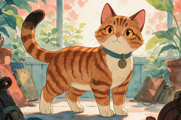 Miso the orange tabby cat